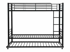 Sale Merax Literas 2 x 90 x 200 cm + cama nido 90 x 190 cm - metal - Negro