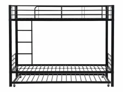 Sale Merax Literas 2 x 90 x 200 cm + cama nido 90 x 190 cm - metal - Negro