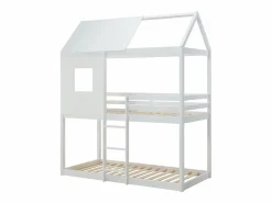 Clearance Literas cabaña 2 x 90 x 190 cm en Pino y MDF + colchón - LIDOVARA Cama Montessori