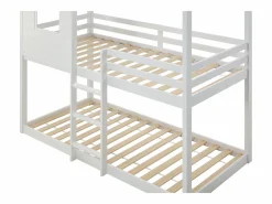 Clearance Literas cabaña 2 x 90 x 190 cm en Pino y MDF + colchón - LIDOVARA Cama Montessori