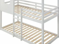 Sale Vente-unique Literas cabaña 2 x 90 x 190 cm en Pino y MDF en color - LIDOVARA Blanco