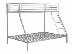 Hot Literas de acero plata de 90x190 y 140x190 cm con colchón ELEVATIO IV Cama Litera