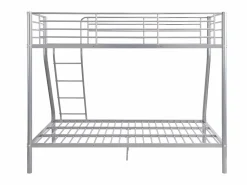 Hot Literas de acero plata de 90x190 y 140x190 cm con colchón ELEVATIO IV Cama Litera
