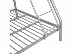 Hot Literas de acero plata de 90x190 y 140x190 cm con colchón ELEVATIO IV Cama Litera