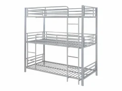 Vente-unique Literas triples 3 x 90 x 190 cm metal - ELOUAN III