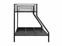 Vente-unique Literas 90x190 y 140x190 cm acero con colchón ELEVATIO IV Negro