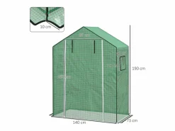Online Lámina de recambio para invernadero, protección UV, puertas y ventanas enrollables, plástico, (140x73x190 cm) Invernadero De Jardín