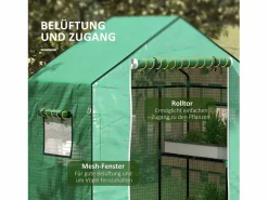 Online Lámina de recambio para invernadero, protección UV, puertas y ventanas enrollables, plástico, (140x73x190 cm) Invernadero De Jardín