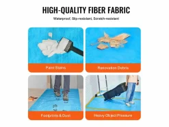 Lámina Protectora para Alfombras SucceBuy, 101 x 2560 cm, Easy Cut Floor Shield, Compatible con Toda una Gama de Materiales para Alfombras