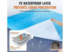 Lámina Protectora para Alfombras SucceBuy, 101 x 2560 cm, Easy Cut Floor Shield, Compatible con Toda una Gama de Materiales para Alfombras