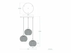 Ledkia Lámpara Colgante Cristal Tri Klimt