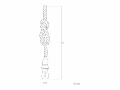 Ledkia Lámpara Colgante de Cuerda Perseo Marrón