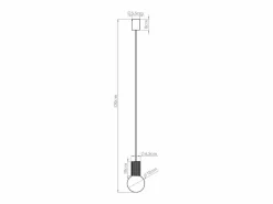 Clearance Lámpara Colgante Halo Moderno De Aluminio/Vidrio - 1 Fuentes Luminosas - L.12 X A.120 Cm - Oliva Lámpara Suspendida