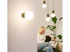 Clearance Lámpara Colgante Halo Moderno De Aluminio/Vidrio - 1 Fuentes Luminosas - L.12 X A.120 Cm - Oliva Lámpara Suspendida