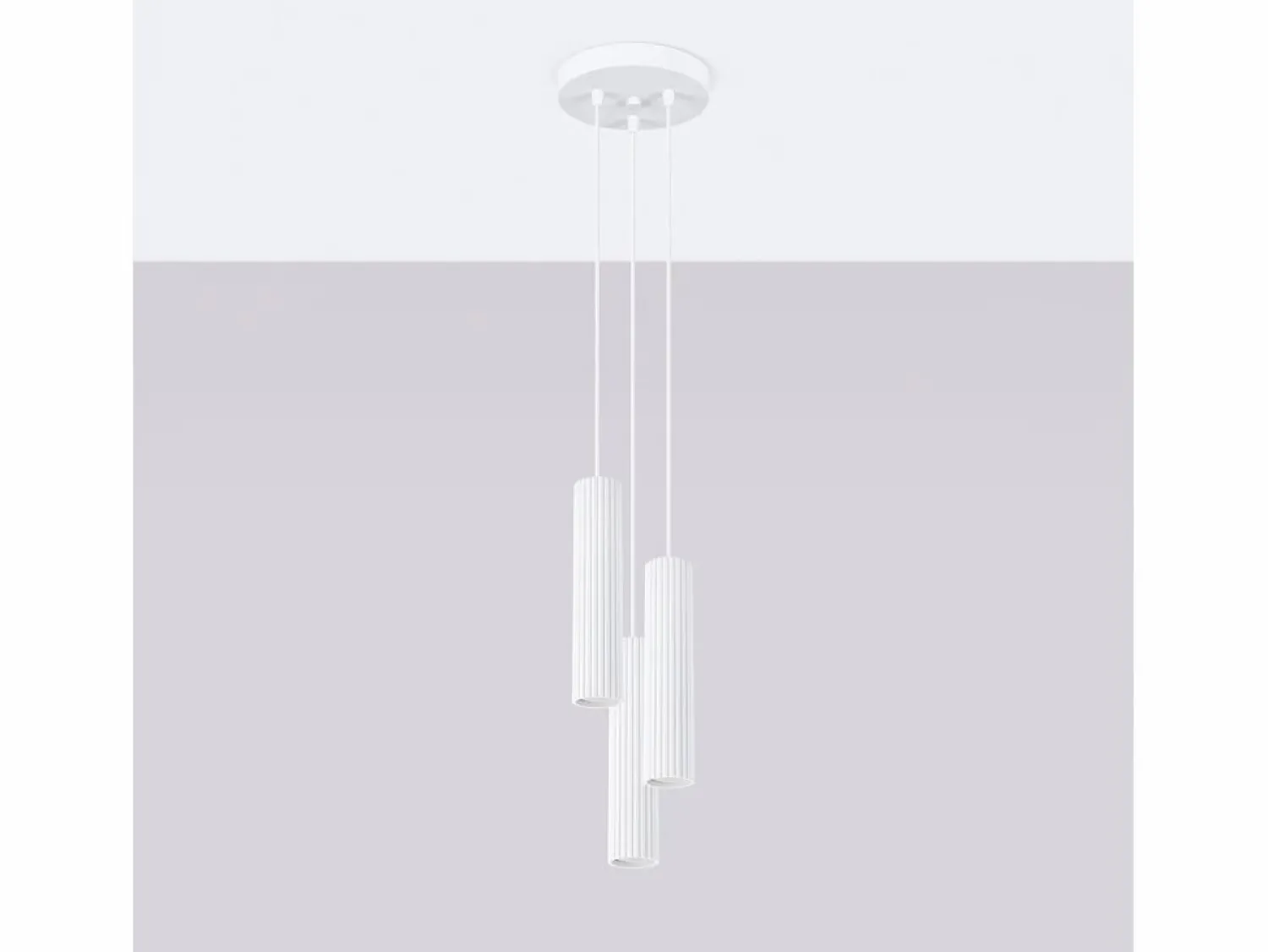 Sollux Lighting Lámpara Colgante Karbon Minimalista De Aluminio - 3 Fuentes Luminosas - L.19,5 X A.108 Cm -