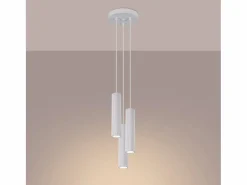 Sollux Lighting Lámpara Colgante Karbon Minimalista De Aluminio - 3 Fuentes Luminosas - L.19,5 X A.108 Cm -