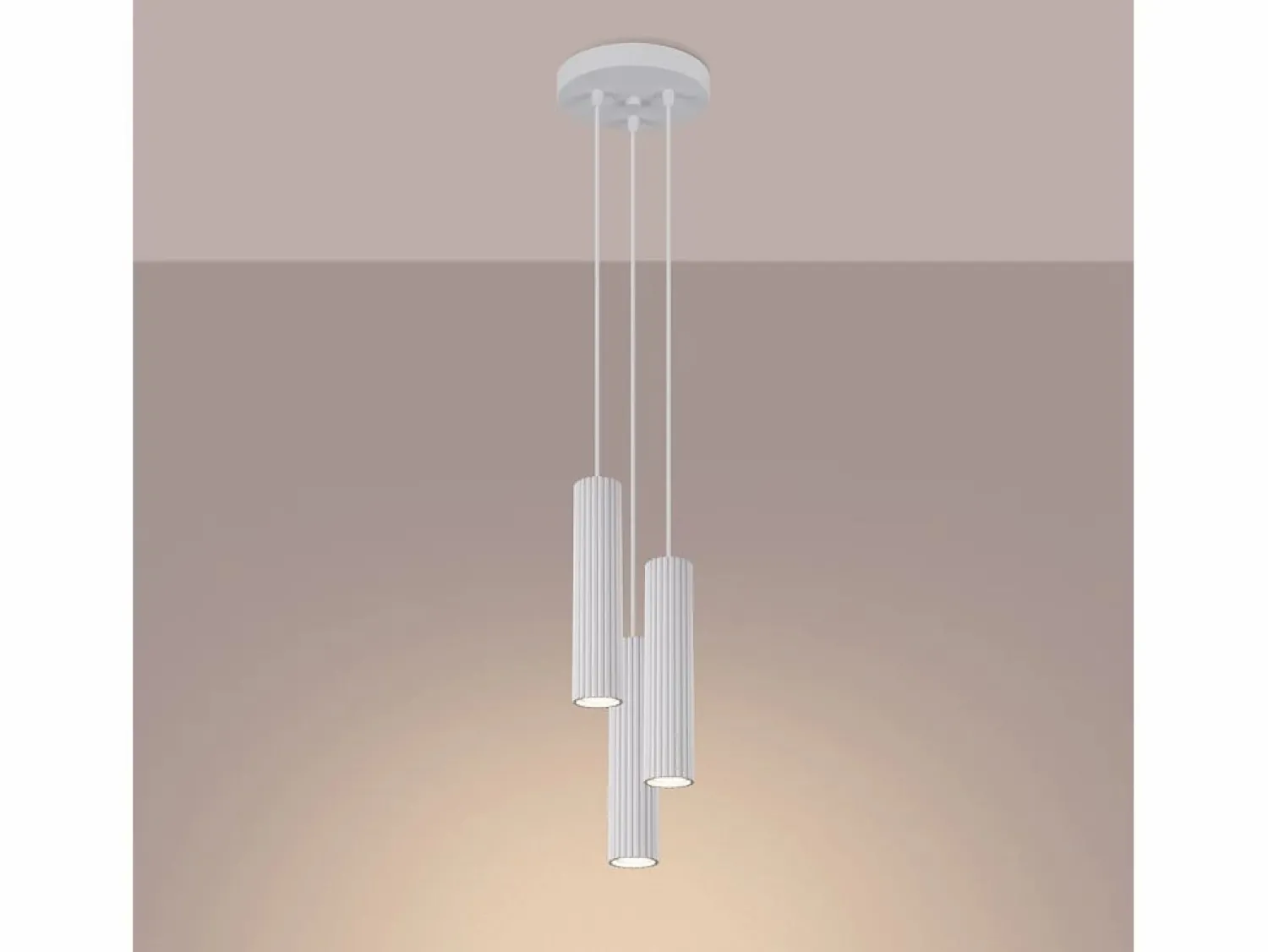 Sollux Lighting Lámpara Colgante Karbon Minimalista De Aluminio - 3 Fuentes Luminosas - L.19,5 X A.108 Cm -