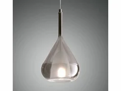 Best Lámpara colgante LED Lila de metal y cristal borosilicato ahumado 3481-40-126 Fabas Luce Gris