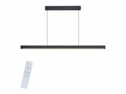 Outlet NETTLIFE Lámpara colgante LED para comedor, regulable, negra, moderna, 50 W, 148,5 cm Negro