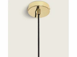 Outlet Lámpara Colgante Metal y Cristal Baudelaire Rosa Lámpara Suspendida
