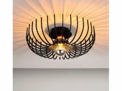 Best Concept-Usine Lámpara colgante negra de metal LINDA - Estilo Moderno Chic Negro
