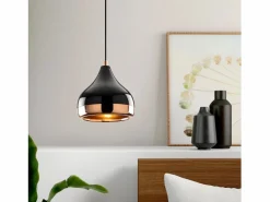 Hot Concept-Usine Lámpara colgante negra y cobriza MAYA - Diseño elegante y moderno Negro