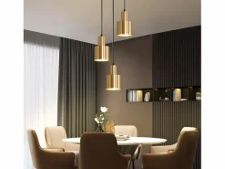 Sale Lámpara colgante para mesa de comedor, lámpara colgante vintage, 3 llamas, redonda, diseño moderno, E27 Lámpara Suspendida