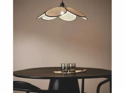 New Ledkia Lámpara Colgante Ratán Nirvana Trenzado Negro Multicolor