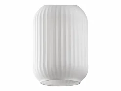 OZAIA Lámpara de araña de metal - Dorada y blanca - 3 pantallas Alt.130 x L. 55 cm - OSKA