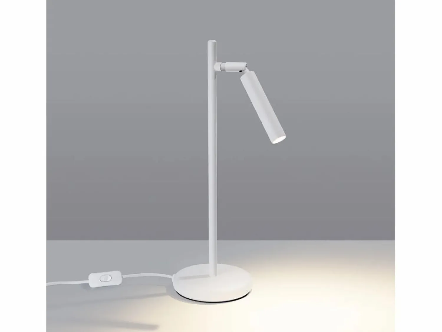 Discount Sollux Lighting Lámpara de escritorio Brill moderno de acero - 1 fuentes luminosas 4000K - L.14 x A.43 cm - Blanco