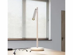 Clearance Sollux Lighting Lámpara de escritorio Brill moderno de acero - 1 fuentes luminosas 3000K - L.14 x A.43 cm - Blanco