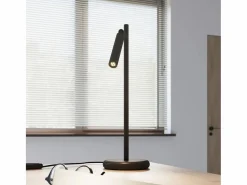 Outlet Sollux Lighting Lámpara de escritorio Brill moderno de acero - 1 fuentes luminosas 4000K - L.14 x A.43 cm - Negro