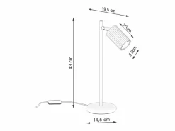 Sollux Lighting Lámpara de escritorio Gloow minimalista de aluminio - 1 fuentes luminosas 4000K - L.14,5 x A.43 cm -