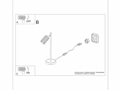 Discount Sollux Lighting Lámpara de escritorio Gloow minimalista de aluminio - 1 fuentes luminosas 3000K - L.14,5 x A.43 cm - oliva Verde
