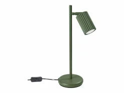 New Sollux Lighting Lámpara de escritorio Gloow minimalista de aluminio - 1 fuentes luminosas 4000K - L.14,5 x A.43 cm - oliva Verde
