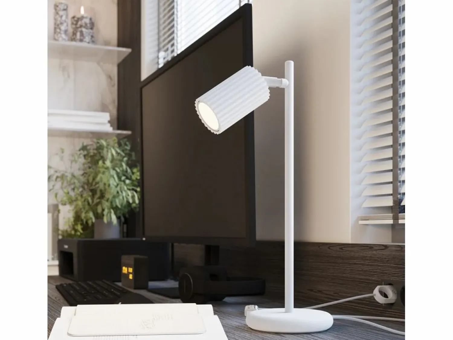 Outlet Lámpara de escritorio Gloow minimalista de aluminio - 1 fuentes luminosas 3000K - L.14,5 x A.43 cm - Lámpara De Escritorio