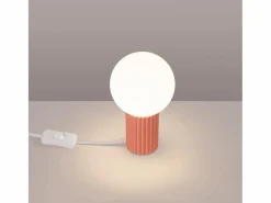 Sollux Lighting Lámpara De Escritorio Halo Moderno De Aluminio/Vidrio - 1 Fuentes Luminosas - L.12 X A.19 Cm - Durazno