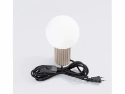 Sale Lámpara De Escritorio Halo Moderno De Aluminio/Vidrio - 1 Fuentes Luminosas - L.12 X A.19 Cm - Gris Pardo Lámpara De Escritorio