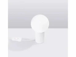 Clearance Sollux Lighting Lámpara De Escritorio Halo Moderno De Aluminio/Vidrio - 1 Fuentes Luminosas - L.12 X A.19 Cm - Blanco