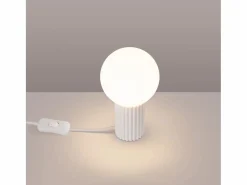 Clearance Sollux Lighting Lámpara De Escritorio Halo Moderno De Aluminio/Vidrio - 1 Fuentes Luminosas - L.12 X A.19 Cm - Blanco