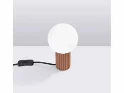 Sollux Lighting Lámpara De Escritorio Halo Moderno De Aluminio/Vidrio - 1 Fuentes Luminosas - L.12 X A.19 Cm - Moca