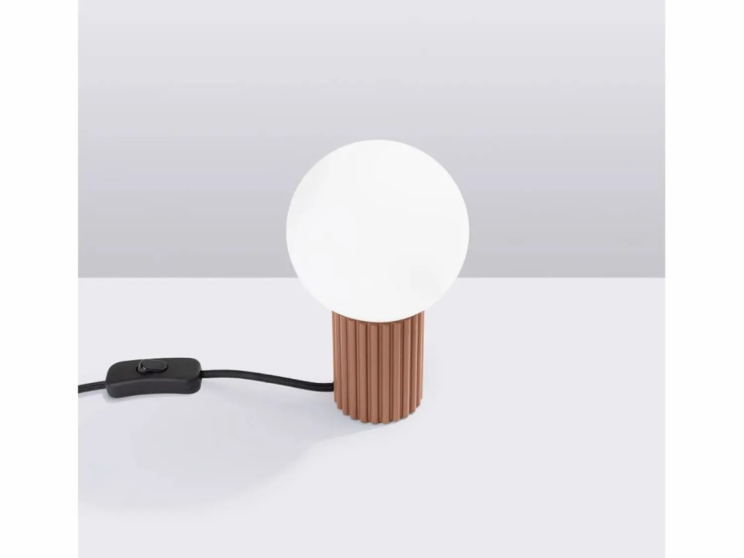 Sollux Lighting Lámpara De Escritorio Halo Moderno De Aluminio/Vidrio - 1 Fuentes Luminosas - L.12 X A.19 Cm - Moca