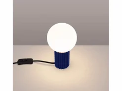 Sollux Lighting Lámpara De Escritorio Halo Moderno De Aluminio/Vidrio - 1 Fuentes Luminosas - L.12 X A.19 Cm - Ultramarino