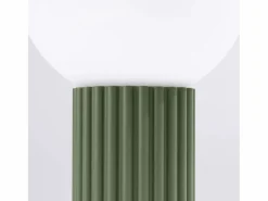 Best Lámpara De Escritorio Halo Moderno De Aluminio/Vidrio - 1 Fuentes Luminosas - L.12 X A.19 Cm - Oliva Lámpara De Escritorio
