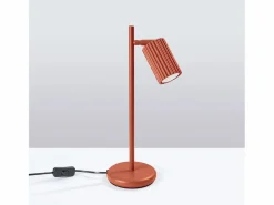 Sollux Lighting Lámpara De Escritorio Karbon Minimalista De Aluminio - 1 Fuentes Luminosas - L.14,5 X A.43 Cm - Ocre Rojo
