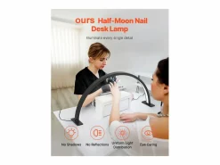 Discount Lámpara de Escritorio, SucceBuy, Lámpara de Escritorio 30 W en Forma de Media Luna con Soporte para Teléfono - Brillo Ajustable Lámpara De Escritorio