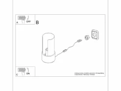 Sollux Lighting Lámpara de escritorio Torow minimalista de acero - 1 fuentes luminosas 3000K - L.10 x A.21 cm -