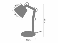 Outlet Lámpara de Escritorio ,madera,Gris ,A45xD16xP16 cm Lámpara De Escritorio