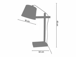 Clearance Lámpara de Escritorio ,madera,,A12xD16xP32cm Lámpara De Escritorio