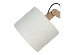 Discount TOSEL Lámpara de Escritorio ,madera,Gris ,A45xD16xP16 cm Topo / Color natural claro / Blanco